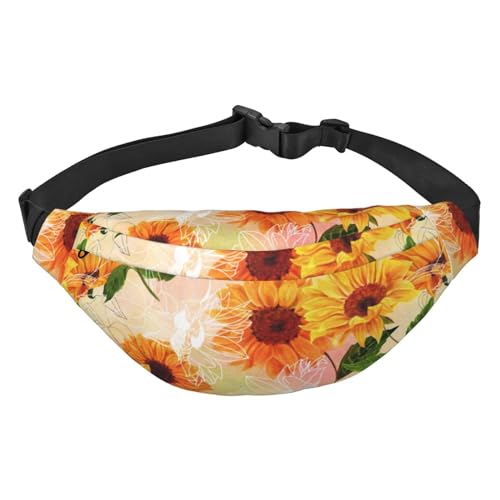 Poppy Flowers Print Bauchtasche, für Frauen Gürteltasche Hüfttasche für Männer Bauchtasche, Wunderschöne Sonnenblume, Einheitsgröße