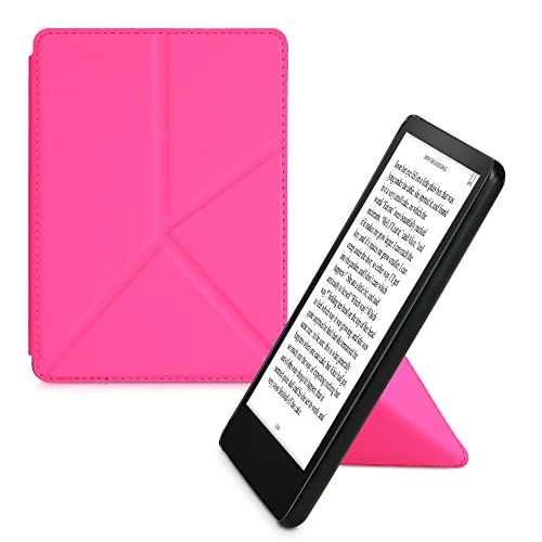 kwmobile Schutzhülle kompatibel mit Amazon Kindle Paperwhite (11. Gen - 2021) - Hülle Kunstleder - eReader Cover Case - Neon Pink