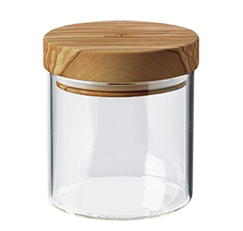Bérard Behälter mit Deckel (600 ml) Aufbewahrungsbehälter, Olivenholz, Holz, 10 x 10 x 15 cm