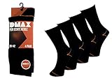 DMAX Classic Businesssocken für echte Kerle - 4|8|12|24 Paar - wahlweise in Schwarz, Hellgrau, Dunkelgrau,Blau und drei Größen 39-42/43-46/47-50 (47-50, 12 Paar Schwarz)