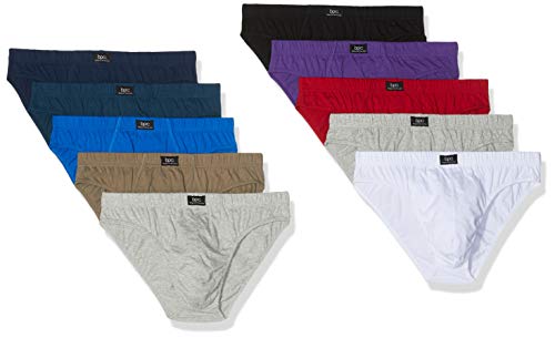 10er-Pack Herrenslips Mars aus Baumwolle Slip Unterhosen Männer Unterwäsche, Größe 4, 5, 6, 7, 8, 9 (7=XL)