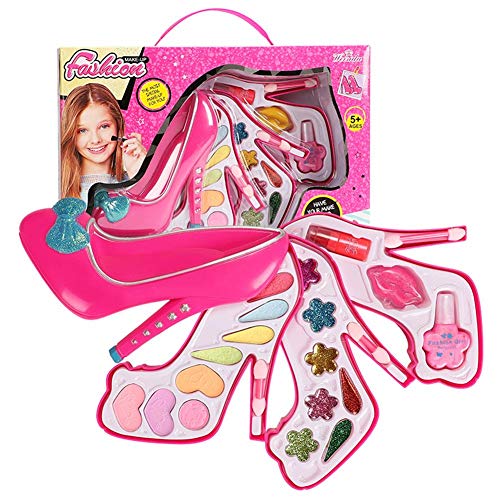 Kinder Kosmetik Make-up Box Spielzeug Set Mädchen Schmuck Spielhaus High Heels Schuhe Makeup Box Prinzessin Makeup Kit