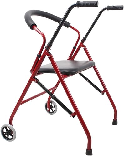 Klappbarer Walker Gehgestell Mit klappbarer Sitzrolle aus rutschfestem dickem Stahlrohr ist die sichere und stabile Tragfähigkeit nicht leicht zu verformen (Color : F)