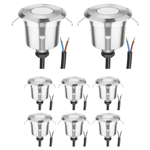 parlat LED Bodeneinbauleuchte AGENA für außen, warm-weiß, 7lm, IP65, 230V, 60mm Ø, 8 STK.