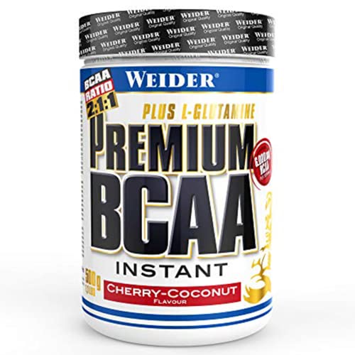 Weider Premium BCAA Instant Aminosäuren Pulver + Glutamin & Vitamin B6, Kirsch-Kokos, 500 g