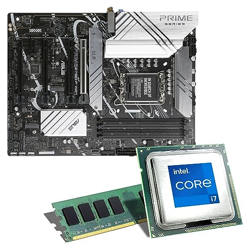 Mainboard Bundle | Intel Core i7-12700K 8x3600 MHz, ASUS Prime Z690-P WiFi D4, 16 GB DDR4-RAM, UHD Graphics 770, 3X M.2 Port, 4X SATA 6Gb/s, USB 3.2 Gen2x2 | Tuning Kit | CSL PC Aufrüstkit
