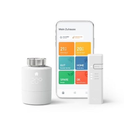 tado° Smartes Heizkörper-Thermostat (Universelle Anbringung) - Starter Kit V3+ - Intelligente Heizungssteuerung, Einfach selbst zu installieren, Designed in Germany
