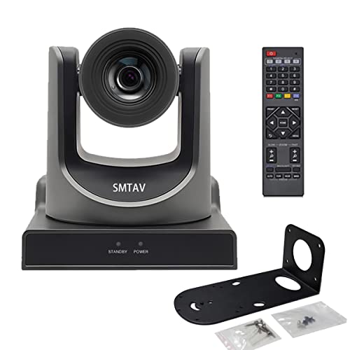 SMTAV NDI-Kamera, 20-facher optischer Zoom, SDI + HDMI + IP-Streaming Gleichzeit-Ausgang, 1808p @ 60 Full HD Broadcast und Konferenz-PTZ-Kamera, POE unterstützt