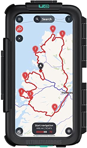 Ultimateaddons Motorrad IPX5 wasserdichte Handytasche - Kompatibel mit Apple iPhone 12 Pro Max