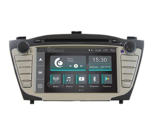 Costum fit Autoradio für Hyundai IX35 Android GPS Bluetooth WiFi Dab USB Full HD Touchscreen Display 7" Easyconnect