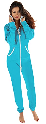 Hoppe Gennadi Damen Jumpsuit Onesie Jogger Einteiler Overall Jogging Anzug Trainingsanzug - Slim FIT, H6143 türk. XXL