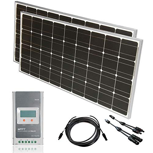 Solar Set 12 V Solaranlage MPPT Laderegler Solarkit PV Wohnmobil Solarmodul, Wattzahl:200W