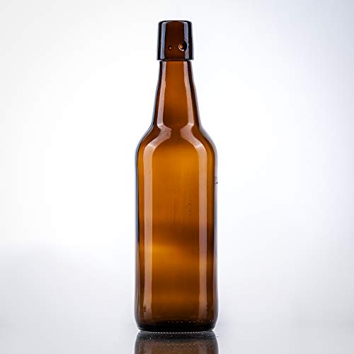 12 x Bierflaschen 500 ml inkl. passenden Bügelverschluss – 12 Glasflaschen 500ml im Bundle perfekt geeignet als Einmachflaschen 500 ml, Schnapsflaschen 500ml.