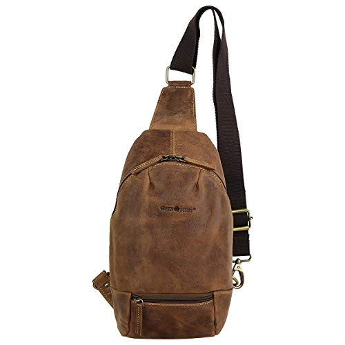 Greenburry Vintage Body Crossover Bag Leder Rucksack Backpack Daypack 1612A-25