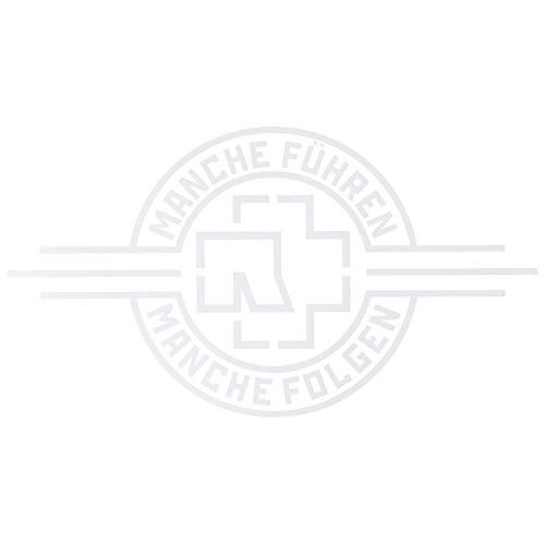 Rammstein Auto Aufkleber Sticker ”Manche Führen Manche Folgen” weiß (aussenklebend) 69 x 38cm, Offizielles Band Merchandise Heckscheibe