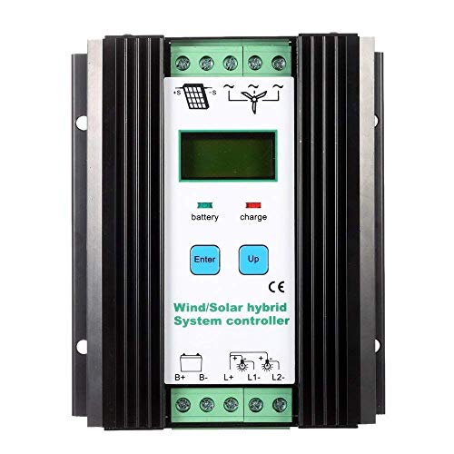 LCD Wirtschaftliche PWM Wind Solar Hybrid System Controller 12 v / 24 v Automatische Identifikation Batterie Controller (600 watt Wind + 400 watt Solar)