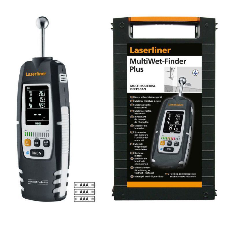 Laserliner MultiWet-Finder Plus Materialfeuchtemessgerät Temperaturmessung