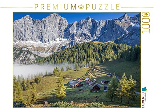 CALVENDO Puzzle Neustattalm (1.530 m) vor der Dachstein-Südwand 1000 Teile Lege-Größe 64 x 48 cm Foto-Puzzle Bild von Christian Müringer