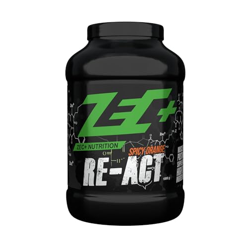 ZEC+ RE-ACT Post-Workout Shake – 1800 g, Geschmack Spicy Orange | All-in-one Post Workout Formel mit essentiellen Aminosäuren | Creatin-AKG | Glutamin-AKG | Ergogenics | Vitaminen und Mineralien