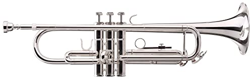 Classic Cantabile TR-40S Bb-Trompete (Schallbecher 125 mm, Ventile Edelstahl, Stimmzug Neusilber, Koffer, Mundstück) silber