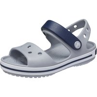 Crocs Kids Crocband Sandal, Light Grey/Navy, 28/29 EU