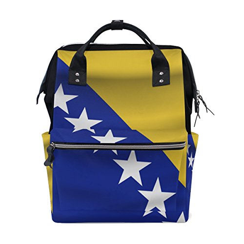 Mutterbeutel Muttertasche Reiserucksack Windeltasche mit Flagge von Bosnien und Herzegowina
