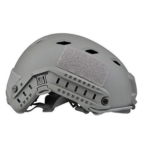 LOOGU Airsoft Helm Fast BJ Militärhelm Ops Core Helm mit Kopftuch Taktischer Schutzhelm für Paintball Freizeit Outdoor Tactical Jagd Top Grau Helmet