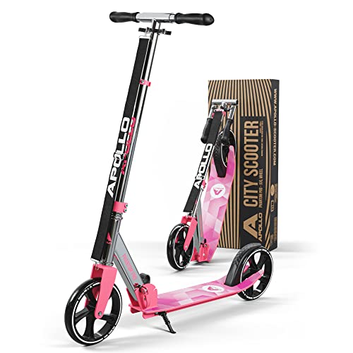 Apollo XXL Wheel Scooter - Phantom Pro City Scooter, Klappbarer City-Roller, höhenverstellbar, Tret-Roller für Erwachsene und Kinder