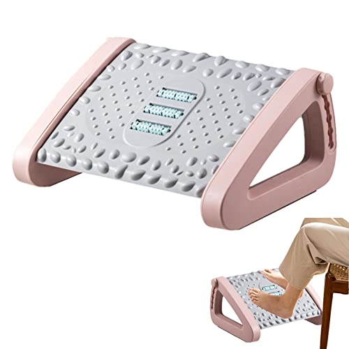 Facynde Fußstütze für Untertisch - 6 höhenverstellbare Fußstütze | Ergonomisches Fußhocker-Kissen mit Massage für, Gaming, Computer