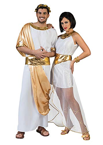 Kostüm Griechin Helena Größe 44/46 Damen Griechenland Kleid Gold Weiß Antike Göttin Karneval Fasching Pierro's