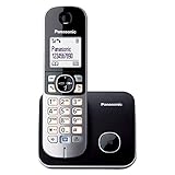 Panasonic KX-TG6811GB DECT Schnurlostelefon (strahlungsarm, Eco-Modus GAP Telefon, ohne Anrufbeantworter, Festnetz, Anrufsperre) schwarz