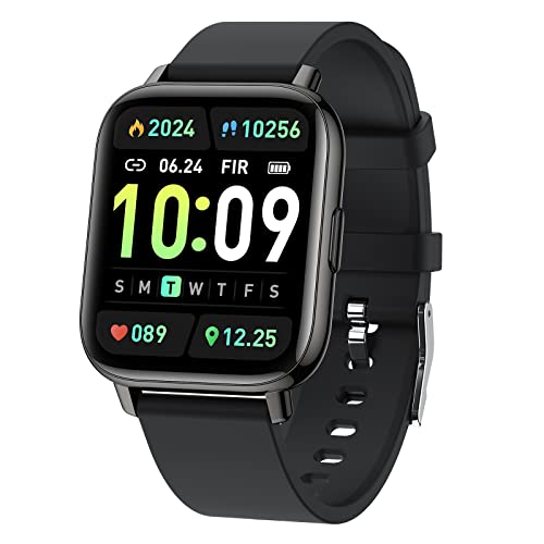 SUPBRO Smartwatch für Damen Herren Fitnessuhr mit Bluetooth Anruf 1,69" Touchscreen Fitness Tracker Sport Uhr mit Pulsuhr Schrittzähler Schlafmonitor IP68 Wasserdicht Armbanduhr für IOS Andorid