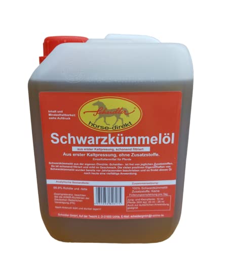 Horse-Direkt Schwarzkümmelöl 2,5L Kanister, original ägyptisch, kaltgepresst, Pferde, Hunde
