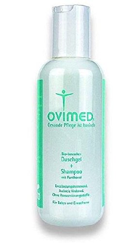 Ovimed Bio-basisches Duschgel und Shampoo mit Panthenol für Kopfhaut, Gesicht und Körper, 1 Liter, 1 Liter