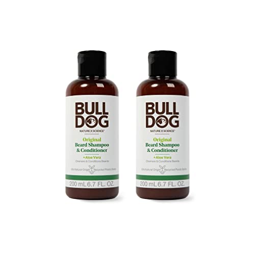 Bulldog Mens Skincare and Grooming for Men Original Beard Shampoo und Conditioner, 189 g, 2 Stück