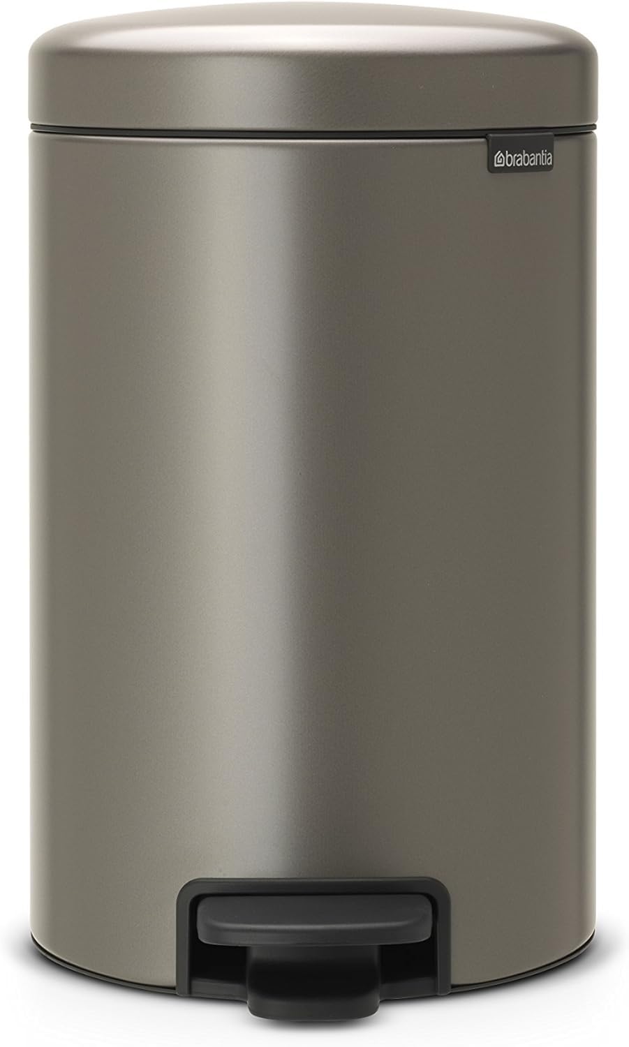 Brabantia 113628 Treteimer mit Inneneimer aus Kunststoff, stahl,Platinum,12 Liter