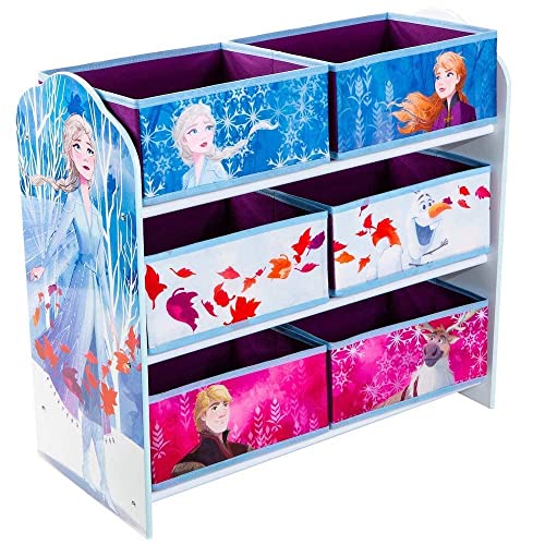 Frozen Regal zur Spielzeugaufbewahrung mit sechs Kisten für Kinder, (Annäherungswerte): 63,5 (B) x 60 (H) x 30 cm (T)