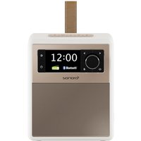 sonoro Easy Radio mit Bluetooth und DAB Plus (tragbar, UKW/FM, Wecker, Sleep-Timer, Nachtlicht, Akku/Batterie/Netzbetrieb) Digitalradio in Matt Weiß