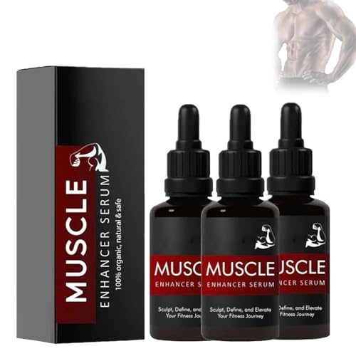 Aexzr Muscle Enhancer Serum, Muscle Pump Enhancer Serum, Muscle Sculpting Serum, Muscle Gaining Serum, Sweat and Fat Burning Serum, Muscle Enhancer Serum for Women and Men (3pcs)