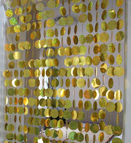 Bryights Vorhange Festival Party Supplies PVC Pailletten Vorhang Interior Dekorative Vorhänge DIY Hochzeit Supplies-Lasergold