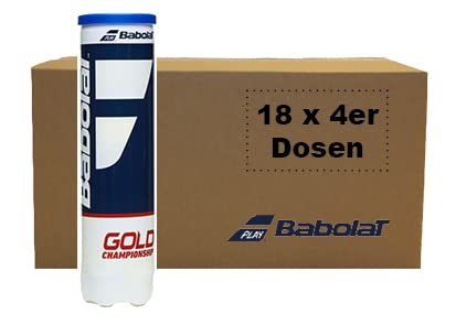 Babolat Gold Championship X4 Tennisball Karton - 72 Bälle - 18x4er Dosen