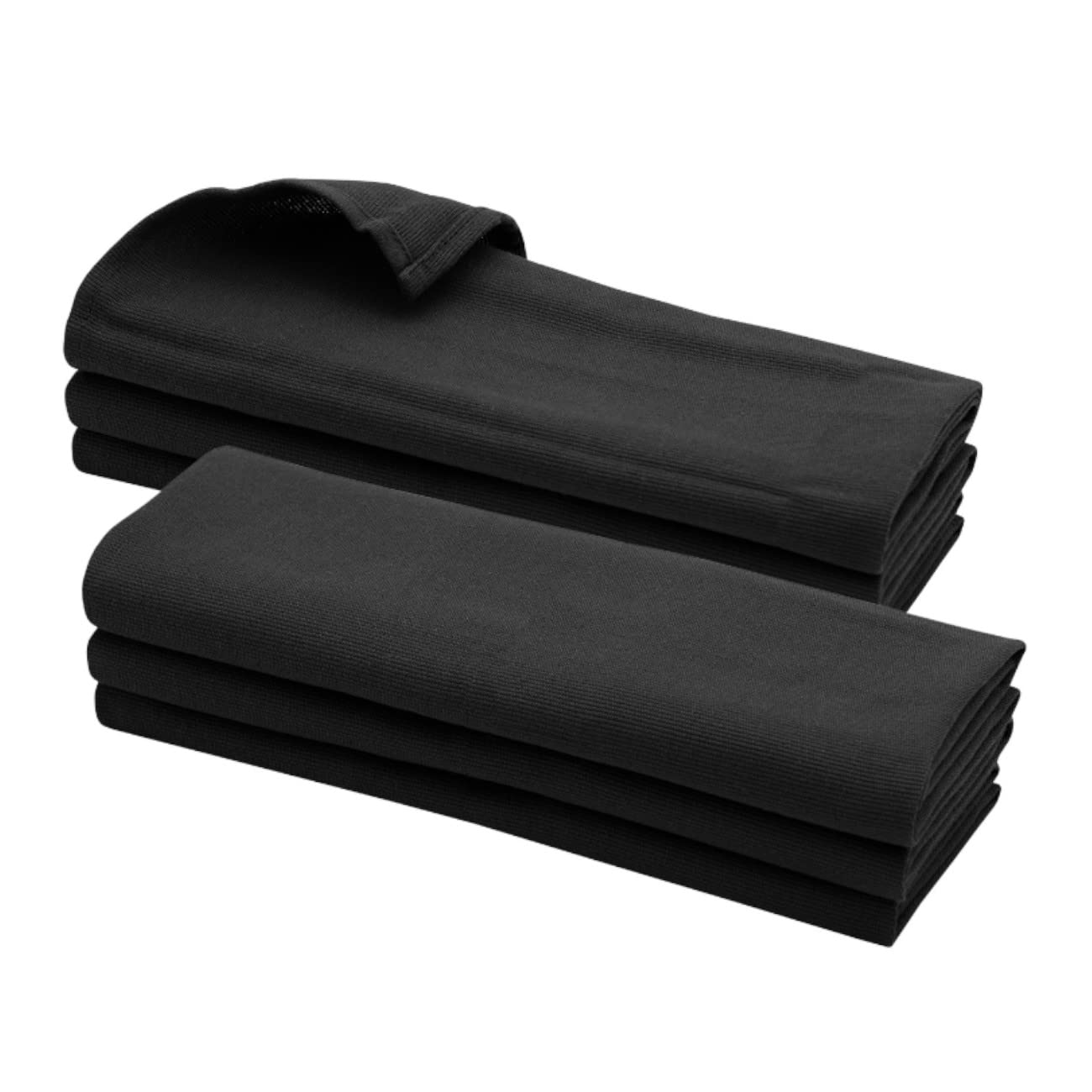 GARIELLA 6 Schwarze Geschirrtücher aus 100% Baumwolle / 70 x 50 cm/Handtuch/Küchentuch/Spültuch/Putztuch/schwarz