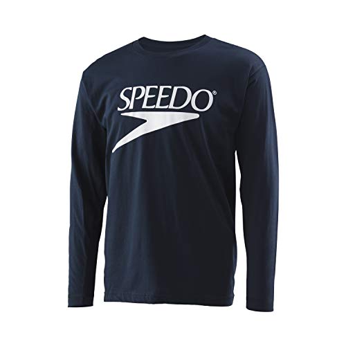 Speedo Unisex-Erwachsene T-Shirt Long Sleeve Crew Neck Vintage Langärmelig, New Marineblau, Medium