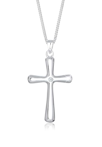 Diamore Collierkettchen Kreuz Diamant Konfirmation Kommunion 925 Silber