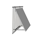 ZINNZGREEN FLEXO-Balkon Halter, Balkonkraftwerk Solarpanel Halterung für Geländer, flexibel, robustes Aluminium für Solarmodule bis zu 115cm / Halterung Balkonkraftwerk Solarmodul Halterung Schwarz