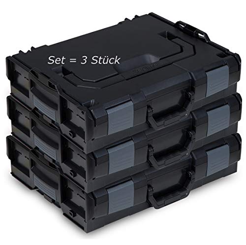 L-BOXX® 102 Bosch Sortimo schwarz leer 3 Stück Werkzeugkoffer Transportbox black