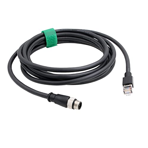 HangTon M12 8-poliges A-Code RJ45 Cat.6 Ethernet-Kabel GigE Vision Industriemaschinen-Kameranetzwerk (1 m)