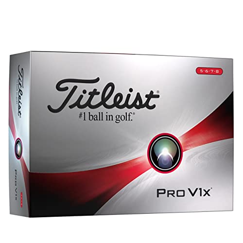Titleist Pro V1X High Numbers Golf, Erwachsene, Unisex, Weiß, 12 Kugeln