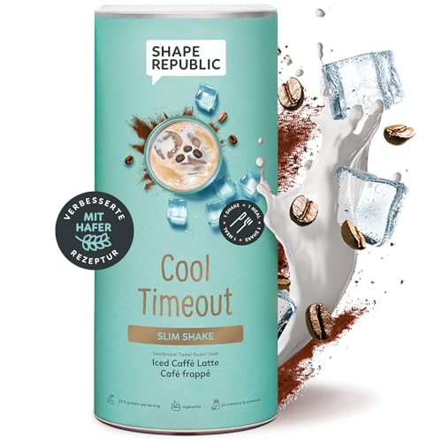 SHAPE REPUBLIC Iced Caffè Latte - Mahlzeitersatz Shake - Proteinreich - Enthält 24 Vitamine & Mineralstoffe - Diät Shakes zum Abnehmen