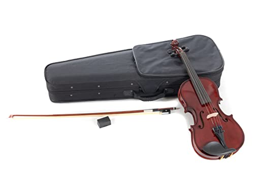 GEWApure Violingarnitur HW Hartholz 3/4 spielfertig mit Kinnhalter, Feinstimmsaitenhalter, Bogen, Kolophonium, Etui mit Tragegurt